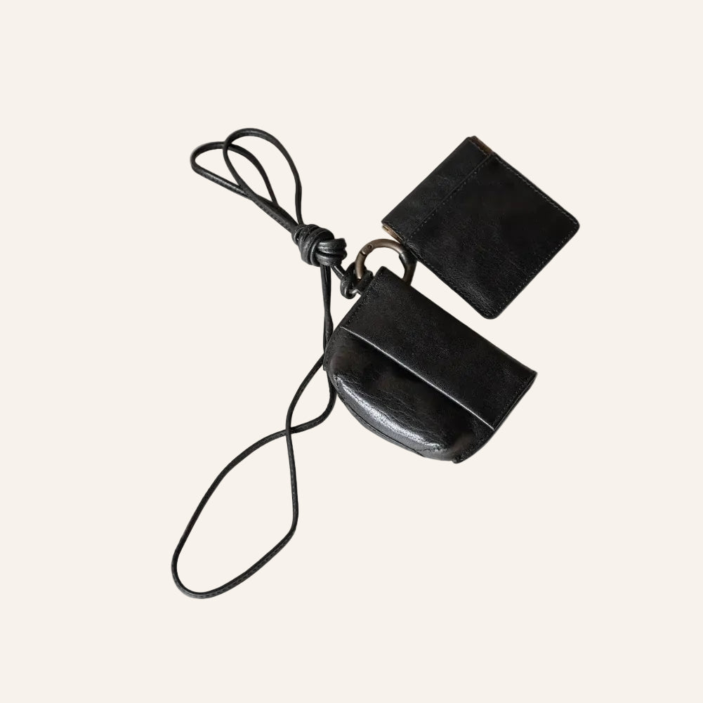 Minimal cross body dog leash with length 3m | Pressed leather leash designed to be worn Across the body for hands-free walking